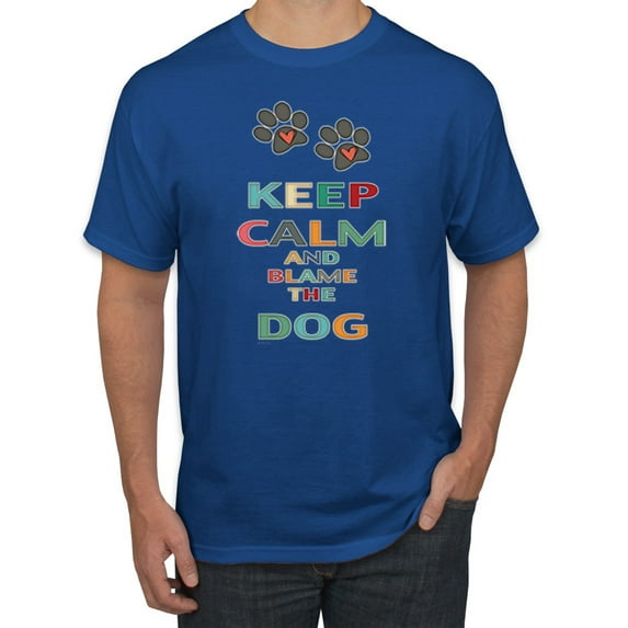 Wild Bobby, American Flag Peace Sign Hand Pop Culture Men's Graphic T-Shirt, Royal, 3XL