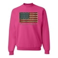 thumbnail image 1 of Wild Bobby, American Game Flag Baseball Bat Ball, Sports, Unisex Crewneck Graphic Sweatshirt, Fuschia, 3XL, 1 of 3