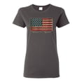 thumbnail image 1 of Wild Bobby, American Game Flag Baseball Bat Ball, Sports, Women Graphic Tee, Charcoal, Small, 1 of 3