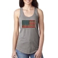 thumbnail image 1 of Wild Bobby, American Game Flag Baseball Bat Ball, Sports, Women Racerback Tank Top, Heather Grey, Small, 1 of 3