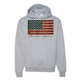 thumbnail image 1 of Wild Bobby, American Game Flag Baseball Bat, Sports, Unisex Graphic Hoodie Sweatshirt, Heather Grey, Small, 1 of 3