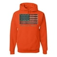 thumbnail image 1 of Wild Bobby, American Game Flag Baseball Bat, Sports, Unisex Graphic Hoodie Sweatshirt, Orange, Medium, 1 of 3