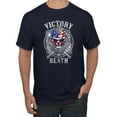 thumbnail image 1 of Wild Bobby, American Skull Victory or Death, Pop Culture, Men Graphic Tees, Navy, Large, 1 of 3