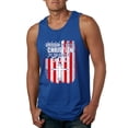 thumbnail image 1 of Wild Bobby, American by Birth Christian by The Grace of GOD Inspirational/Christian Men Graphic Tank Top, Royal, Small, 1 of 6