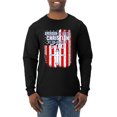 thumbnail image 1 of Wild Bobby, American by Birth Christian by The Grace of GOD Inspirational/Christian Men Long Sleeve Shirt, Black, Small, 1 of 6