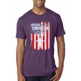 thumbnail image 1 of Wild Bobby, American by Birth Christian by The Grace of GOD Inspirational/Christian Men Premium Tri Blend Tee, Vintage Purple, Small, 1 of 6