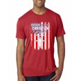 thumbnail image 1 of Wild Bobby, American by Birth Christian by The Grace of GOD Inspirational/Christian Men Premium Tri Blend Tee, Vintage Red, Large, 1 of 6
