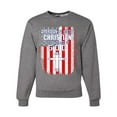 thumbnail image 1 of Wild Bobby, American by Birth Christian by The Grace of GOD Inspirational/Christian Unisex Crewneck Graphic Sweatshirt, Heather Grey, XX-Large, 1 of 6
