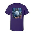 thumbnail image 1 of Wild Bobby American Flag Patriotic Wolf Dreaming Men Tee, 1 of 6