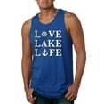 thumbnail image 1 of Wild Bobby, Anchor Wheels Love Lake Life, Men Graphic Tank Top, Royal, Medium, 1 of 4