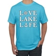 thumbnail image 1 of Wild Bobby, Anchor Wheels Love Lake Life, Men Graphic Tee, Light Turquoise, XX-Large, 1 of 4
