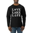 thumbnail image 1 of Wild Bobby, Anchor Wheels Love Lake Life, Men Long Sleeve Shirt, Black, Small, 1 of 4