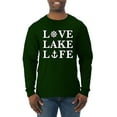 thumbnail image 1 of Wild Bobby, Anchor Wheels Love Lake Life, Men Long Sleeve Shirt, Forest Green, 3X-Large, 1 of 4