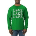 thumbnail image 1 of Wild Bobby, Anchor Wheels Love Lake Life, Men Long Sleeve Shirt, Kelly, Medium, 1 of 4