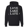 thumbnail image 1 of Wild Bobby, Anchor Wheels Love Lake Life, Unisex Graphic Hoodie Sweatshirt, Black, Small, 1 of 4