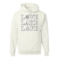 thumbnail image 1 of Wild Bobby, Anchor Wheels Love Lake Life, Unisex Graphic Hoodie Sweatshirt, White, Small, 1 of 4