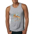 thumbnail image 1 of Wild Bobby, And Into The Forest I Go To Lose My Mind, Animal Lover, Men Graphic Tank Top, Heather Grey, X-Large, 1 of 4