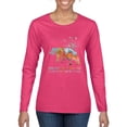 thumbnail image 1 of Wild Bobby, And Into The Forest I Go To Lose My Mind, Animal Lover, Women Graphic Long Sleeve Tee, Fuschia, Medium, 1 of 4
