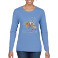 thumbnail image 1 of Wild Bobby, And Into The Forest I Go To Lose My Mind, Animal Lover, Women Graphic Long Sleeve Tee, Light Blue, Medium, 1 of 4