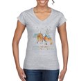 thumbnail image 1 of Wild Bobby, And Into The Forest I Go To Lose My Mind, Animal Lover, Women Standard V-Neck Tee, Heather Grey, X-Large, 1 of 4