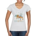 thumbnail image 1 of Wild Bobby, And Into The Forest I Go To Lose My Mind, Animal Lover, Women Standard V-Neck Tee, White, Medium, 1 of 4