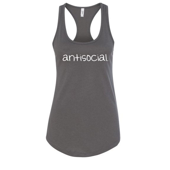 Wild Bobby Antisocial Women Racerback Tank Top