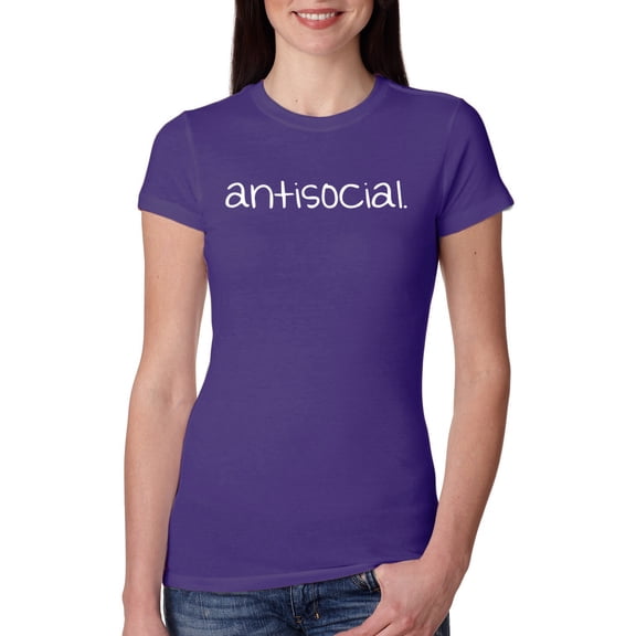 Wild Bobby Antisocial Women Slim Fit Junior Tee