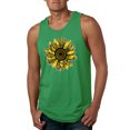 thumbnail image 1 of Wild Bobby, Artsy Cheetah Leopard Print Sunflower, Fashion, Men Graphic Tank Top, Kelly, X-Large, 1 of 3