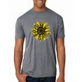 thumbnail image 1 of Wild Bobby, Artsy Cheetah Leopard Print Sunflower, Fashion, Men Premium Tri Blend Tee, Premium Heather, X-Large, 1 of 3