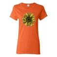 thumbnail image 1 of Wild Bobby, Artsy Cheetah Leopard Print Sunflower, Fashion, Women Graphic Tee, Orange, X-Large, 1 of 3