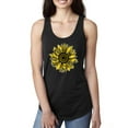 thumbnail image 1 of Wild Bobby, Artsy Cheetah Leopard Print Sunflower, Fashion, Women Racerback Tank Top, Black, Small, 1 of 3