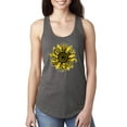 thumbnail image 1 of Wild Bobby, Artsy Cheetah Leopard Print Sunflower, Fashion, Women Racerback Tank Top, Dark Grey, Small, 1 of 3