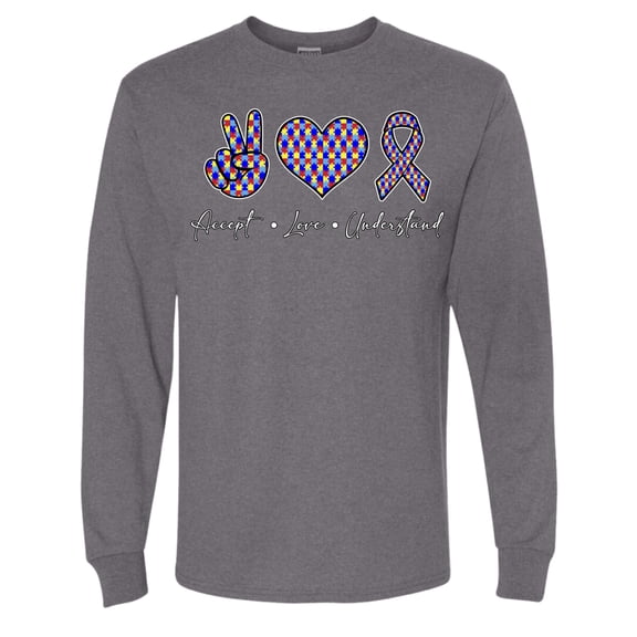 Wild Bobby Autism Accept Love Understand Autism Awareness Men Long Sleeve Shirt
