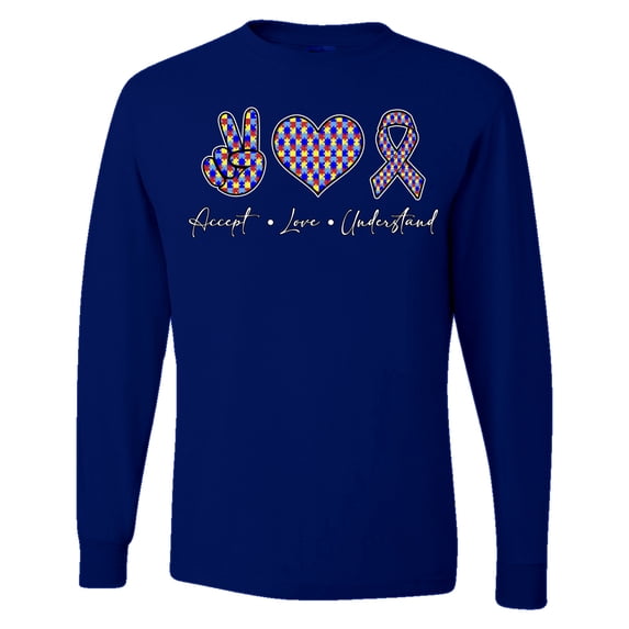 Wild Bobby Autism Accept Love Understand Autism Awareness Men Long Sleeve Shirt