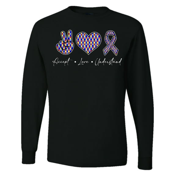 Wild Bobby Autism Accept Love Understand Autism Awareness Men Long Sleeve Shirt