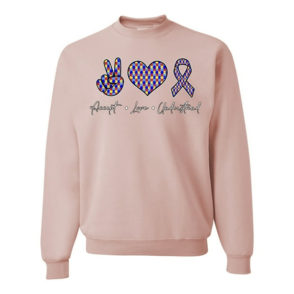 Wild Bobby Autism Accept Love Understand Autism Awareness Unisex Crewneck Sweatshirt