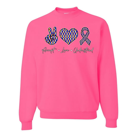 Wild Bobby Autism Accept Love Understand Autism Awareness Unisex Crewneck Sweatshirt