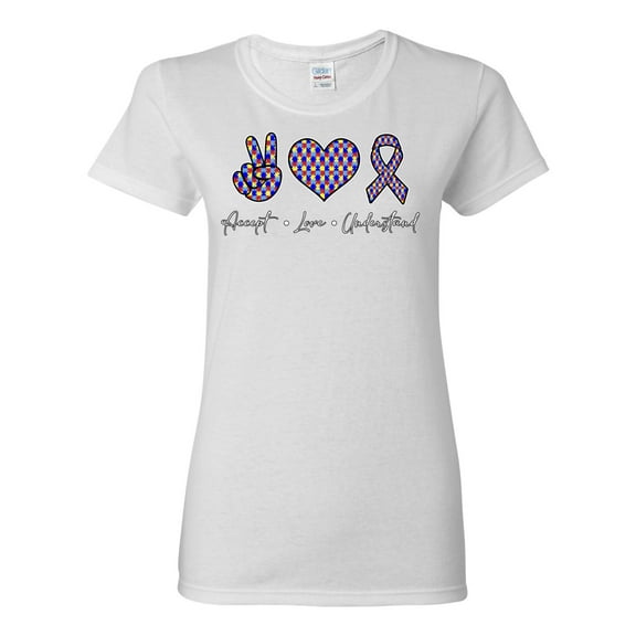 Wild Bobby Autism Accept Love Understand Autism Awareness Women Graphic Tee