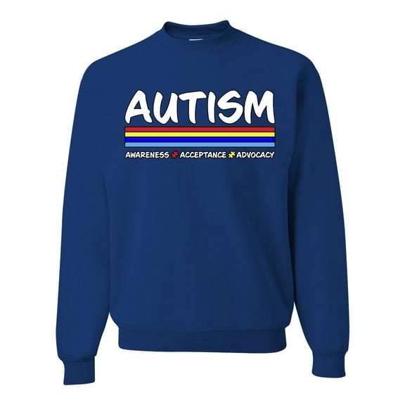 Wild Bobby Autism Awarness Acceptance Advocacy Autism Awareness Unisex Crewneck Sweatshirt