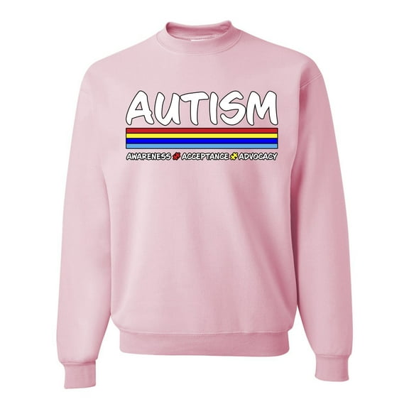 Wild Bobby Autism Awarness Acceptance Advocacy Autism Awareness Unisex Crewneck Sweatshirt