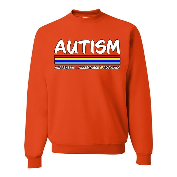 Wild Bobby Autism Awarness Acceptance Advocacy Autism Awareness Unisex Crewneck Sweatshirt