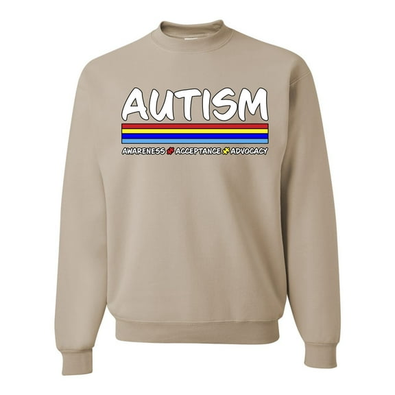 Wild Bobby Autism Awarness Acceptance Advocacy Autism Awareness Unisex Crewneck Sweatshirt