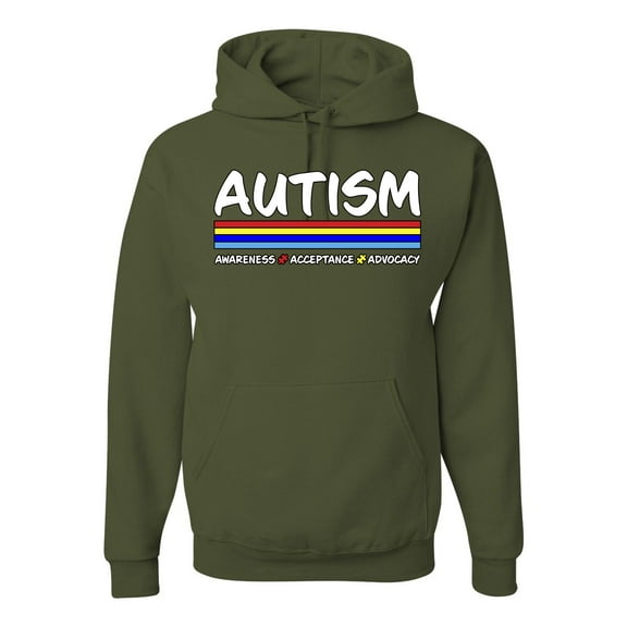 Wild Bobby Autism Awarness Acceptance Advocacy Autism Awareness Unisex Hoodie Sweatshirt