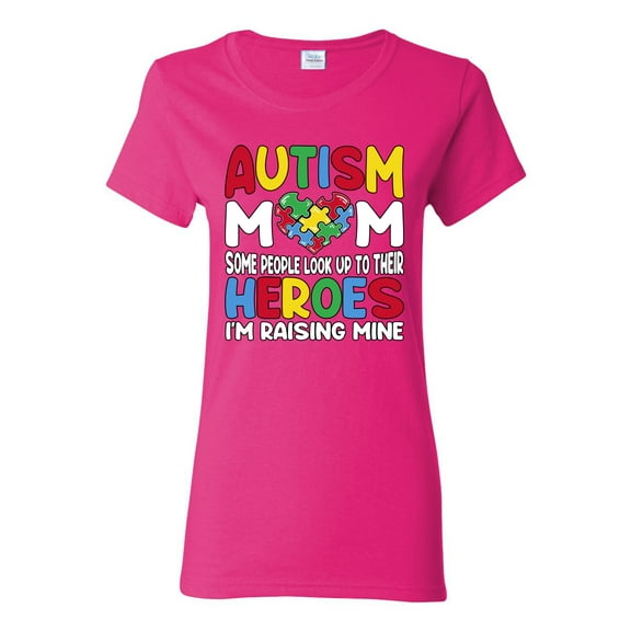 Wild Bobby Autism Mom Support Heroes I'm Raising Mine Women Graphic Tee