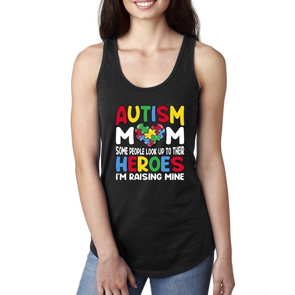 Wild Bobby Autism Mom Support Heroes I'm Raising Mine Women Racerback Tank Top
