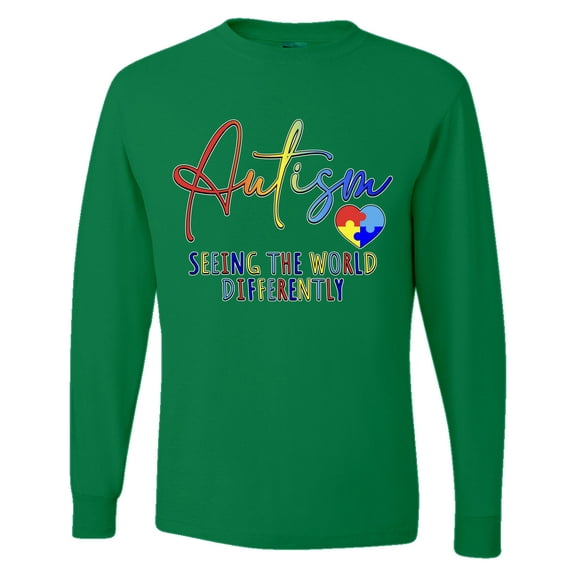 Wild Bobby Autism Seeing The World Different Autism Awareness Men Long Sleeve Shirt