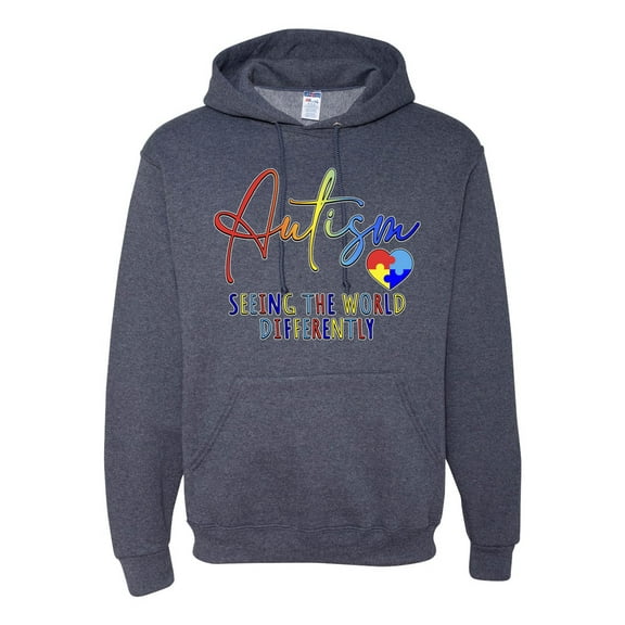 Wild Bobby Autism Seeing The World Different Autism Awareness Unisex Hoodie Sweatshirt