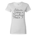 thumbnail image 1 of Wild Bobby Autumn Leaves and Pumpkins Please Black and White Distress Filter Halloween Women Graphic Tee, White, Small, 1 of 6
