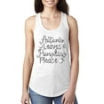 thumbnail image 1 of Wild Bobby Autumn Leaves and Pumpkins Please Black and White Distress Filter Halloween Women Racerback Tank Top, White, Small, 1 of 6