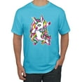 thumbnail image 1 of Wild Bobby, Awesome Dabbing Dab Rainbow Unicorn Fantasy, Streetwear, Men's Graphic Tees, Light Turquoise, 2XL, 1 of 3